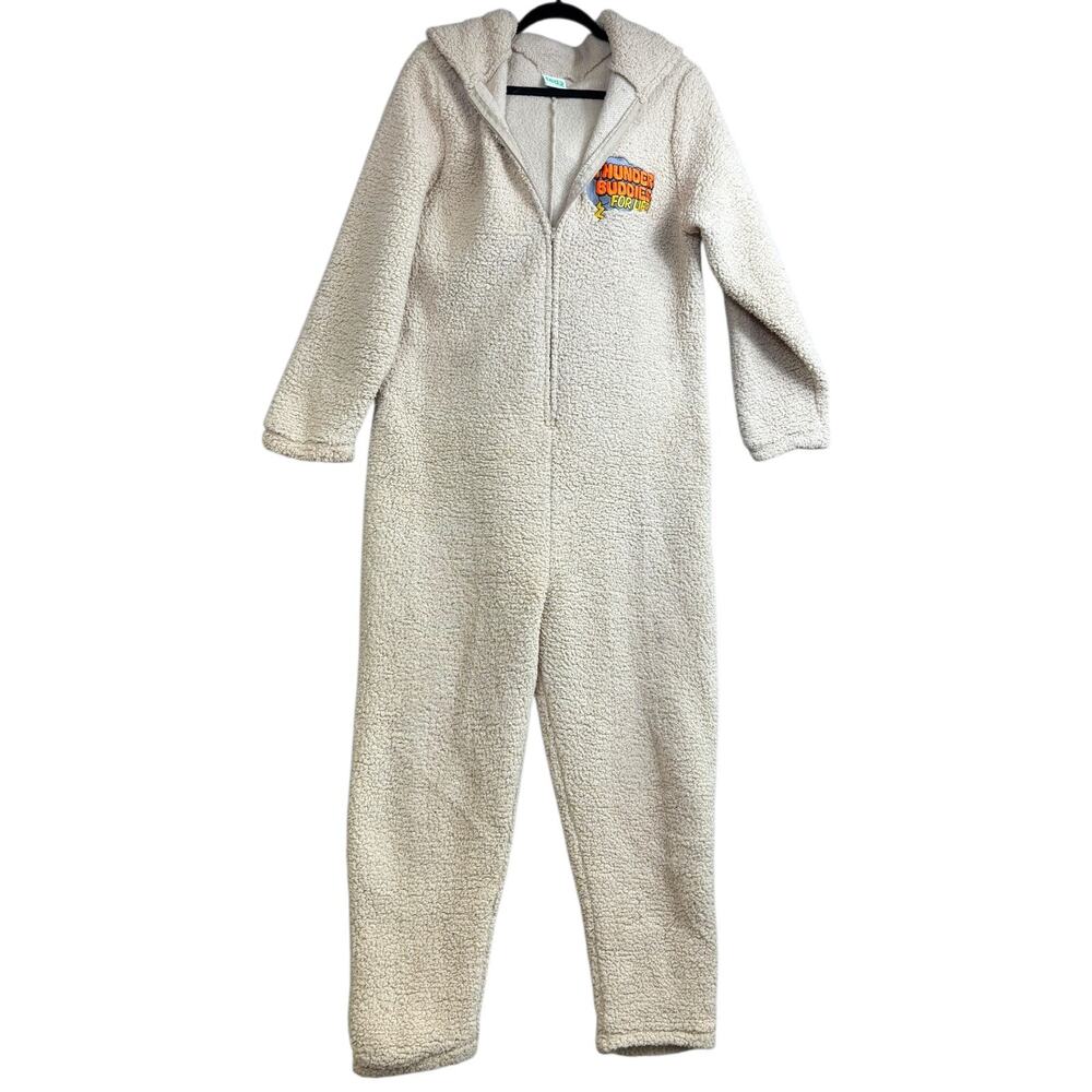 Ted 2 Thunder Buddies One Piece Pajama Suit Teddy Bear Womens Size Large Beige